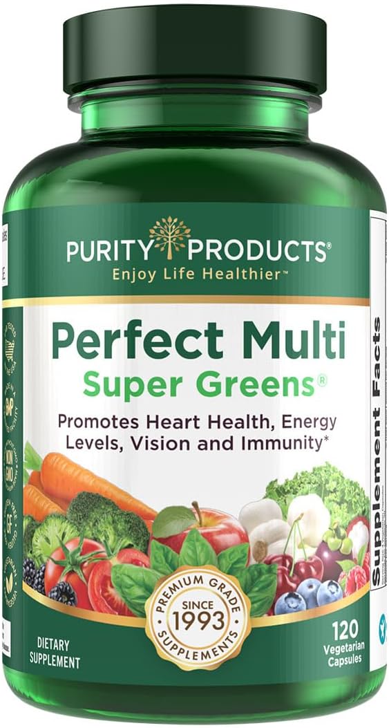 Purity Products Perfect Multi Super Greens Dietary Supplement Health Nutrition 120 count