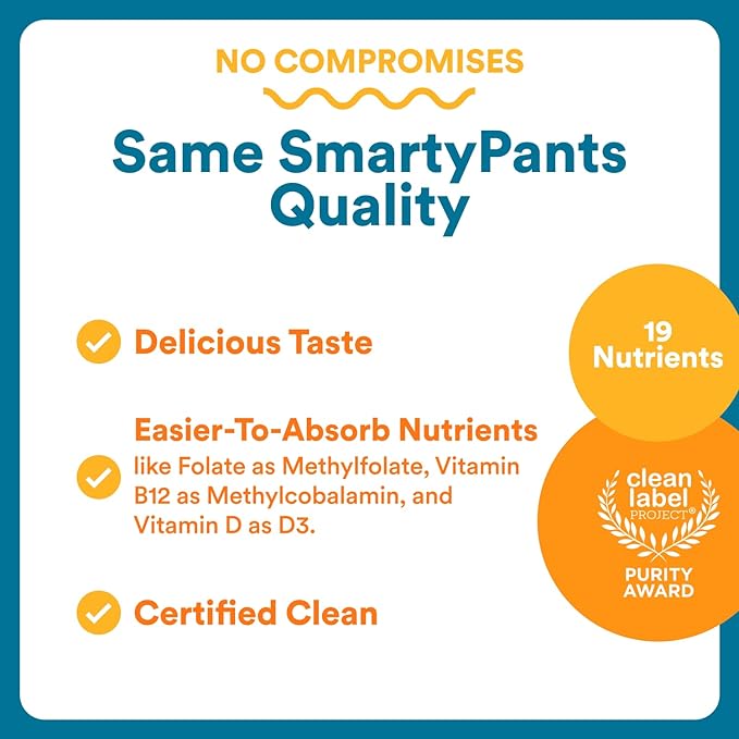SmartyPants Men's Multivitamin Gummies Omega 3 (DHA/EPA) Methylfolate Vitamin D3 C Vitamin B12 B6 Vitamin A K Zinc &amp Selenium Gluten Free 90 Count (30 Day Supply)