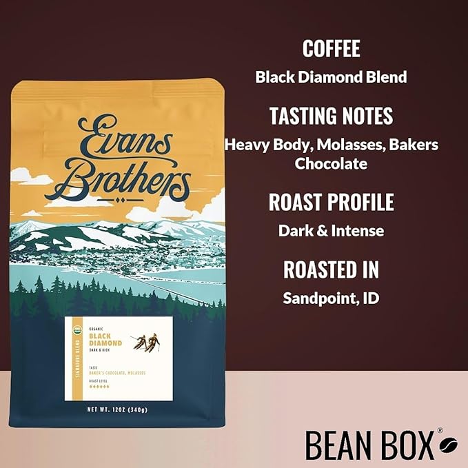 Black Diamond Blend - Roasted by Evans Brothers Coffee - Whole Bean Coffee - 5 Pound Bag