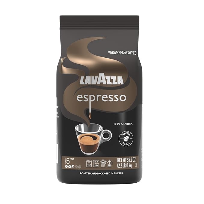 Lavazza Espresso Whole Bean Coffee Medium Roast 100% Arabica 2.2 lb Bag (Pack of 1)