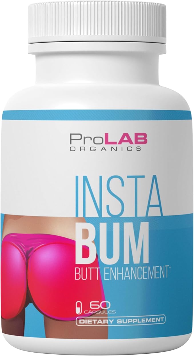 InstaBum Bum Enhancement Pills – Lift Shape and Fill Glutes – Fast Growth for Bigger Butt and HIPS – No Gummies. Visible Results in 1-2 Weeks