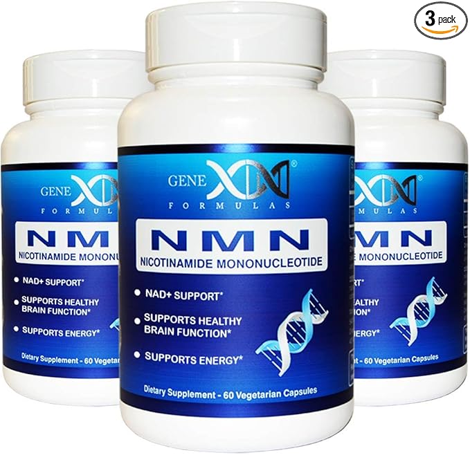 Genex Formulas NMN Supplement 250mg (3 Pack) - 99% Pure Shelf Stabilized Capsules for Increasing NAD Levels DNA Repair &amp Healthy Aging GMP Certified 90 Day Supply