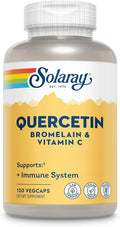 SOLARAY QBC Plex | Quercetin &amp Bromelain Plus Vitamin C | Year Round Immune Function &amp Respiratory Health Support | Non-GMO &amp Vegan | 120 VegCaps