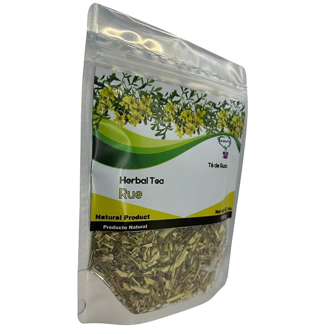 Rue Tea Te de Ruda Quiere Te 5.3 Oz (150 Grams) Up to 100 Cups Herbal Tea Rue Dried Herb Resealable Bag Product From Mexico 100% Natural