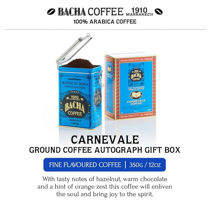 Bacha Coffee | Carnevale Fine Flavoured Ground Beans Medium Roast 100% Arabica Specialty Coffee 350g Autograph Collection Gift Box