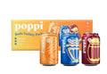Poppis Prebiotic Soda Cream Variety Pack (15 Pack) - 12 fl oz Cans - Low Sugar Low Calorie Sparkling Juice - Root Beer Orange Cream &amp Cream Soda
