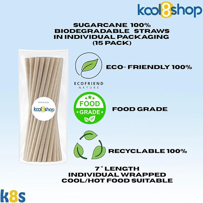 Simple Truth Organic Apple Fruit Juice 64 fl oz Plastic Bottles 4 Pack + 15 Sugarcane Disposable Straws by KOOL8SHOP Infinite Deals