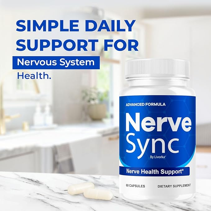 (2 Pack) Nerve Sync Capsules - Official NerveSync Advanced Nerve Health Supplement Pills - Maximum Strenght Natural Nerve Sync for Wellness &amp Health Support Pills Reviews 120 Capsules for 2 Mont
