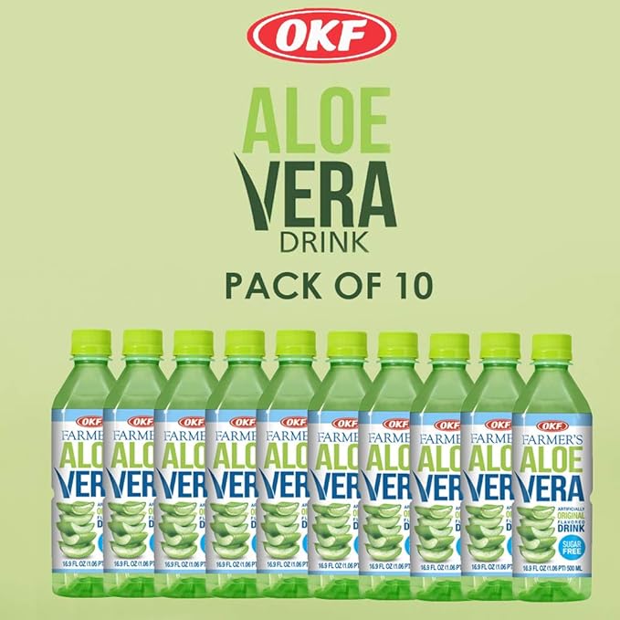 Aloe Vera Farmers (Sugar Free) - 16.9 Fl Oz (Pack of 10)
