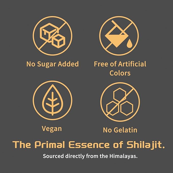 Shilajit Gold Gummies for Men &amp Women with Ashwagandha &amp Gokshura 85+ Minerals &amp Fulvic Acid Natural Energy &amp Wellness Support 80 Count (01)