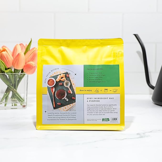Pluscenta Hormone Balancing Tea for Women - Organic 14 Tea Bags - Flavourful Relax Tea - Postpartum Gifts for Mom