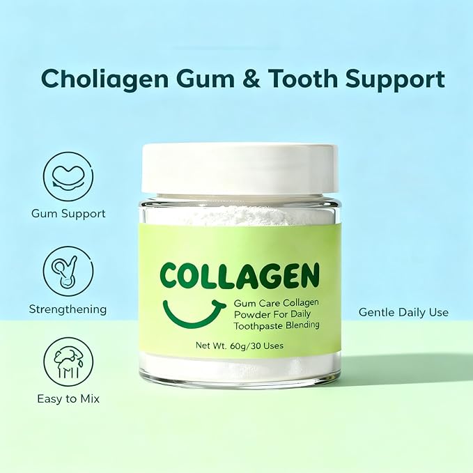 Collagen Powder for Gums Collagens Tooth Powder Smile Strengthening Collagen Powder for Gums and Teeth Hydroxyapatite Toothpaste Care Powders Protect Gum (1)