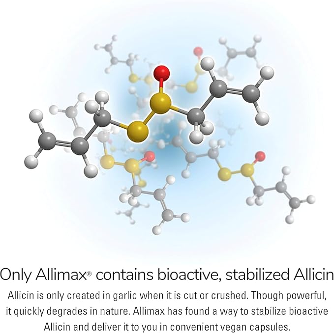 Allicin Garlic Supplement to Support Your Body’s Immune Function. with Stabilized Allicin Extracted from Clean &amp Sustainable Spanish Grown Garlic 450mg 100 Vegicaps