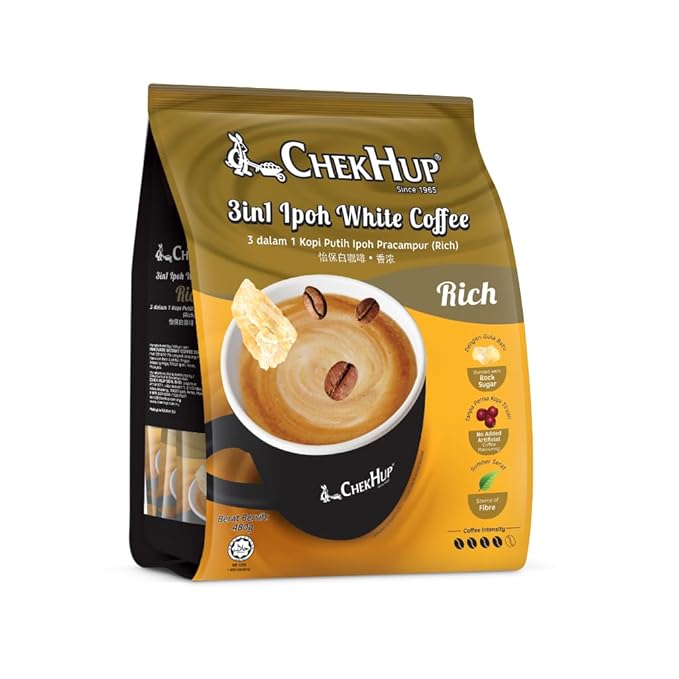 2-Pack Malaysia Chek Hup 3 In 1 Ipoh White Coffee- King (12s x 40g/pack) (2)