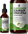 Soursop Graviola Liquid Drop for Cell Support &amp Regeneration Immune System and Gut Health Support Pure Soursop Bitters Liquid High Absorption Sugar/Gluten Free Natural Flavor 4 Fl Oz