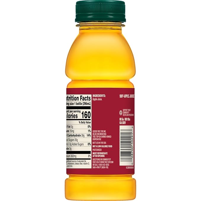 Tree Top 100% Pure Pressed 3 Apple Blend 100% Apple Juice 10 Fl Oz (Pack of 24)