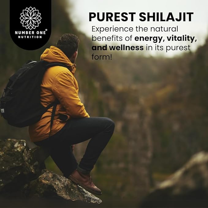 Pure Himalayan Shilajit Supplement for Men and Women [40000MG Max Strength] Contains 50% Fulvic Acid with Over 85 Trace Minerals to Support Energy Brain and Immunity 120 Veg Caps