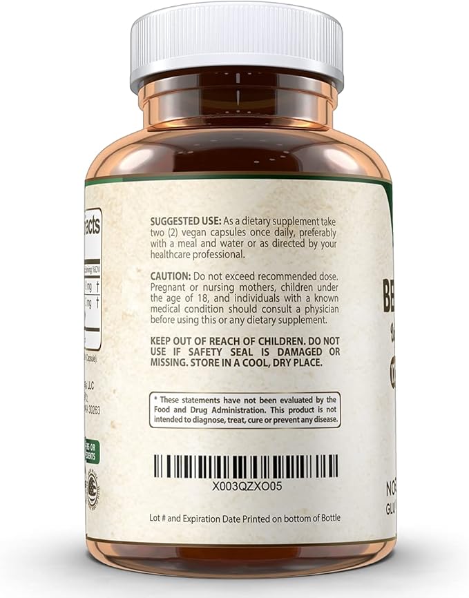 Vegan Labs Berberine HCL 1200MG with Organic Ceylon Cinnamon- 180 Vegan Capsules- Supports Overall Health and Immune System