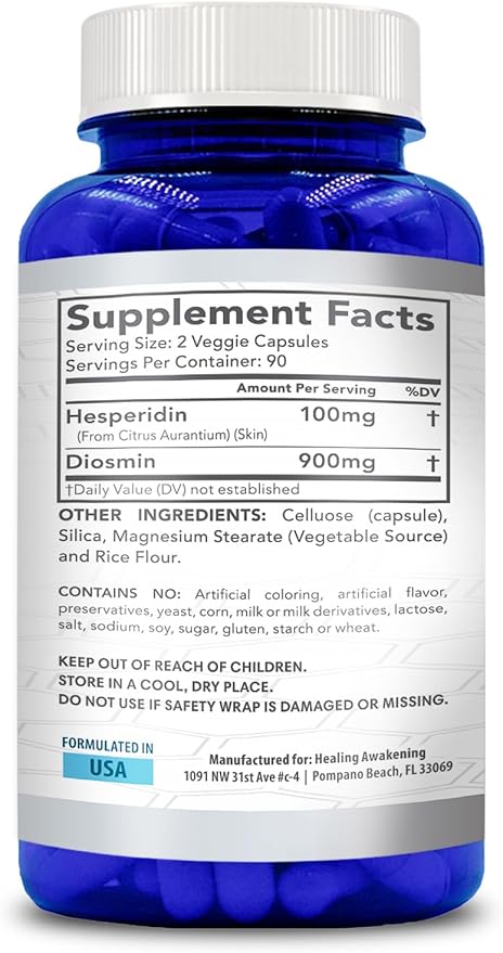 Hesperidin Plus 1000mg Per Serving (180 Vegetarian Capsules)