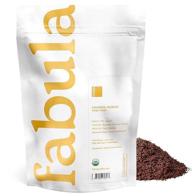 Fabula Organic Coffee Freshly Grounded - Medium and Decaf Medium - 2 Bag Bundle