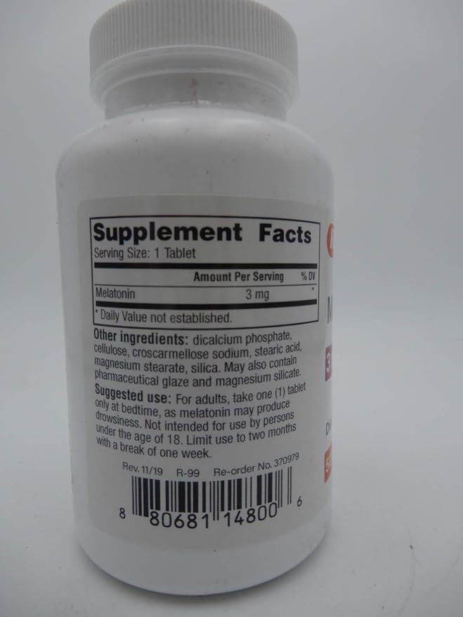 Rugby Melatonin 3mg 500ct Tablets