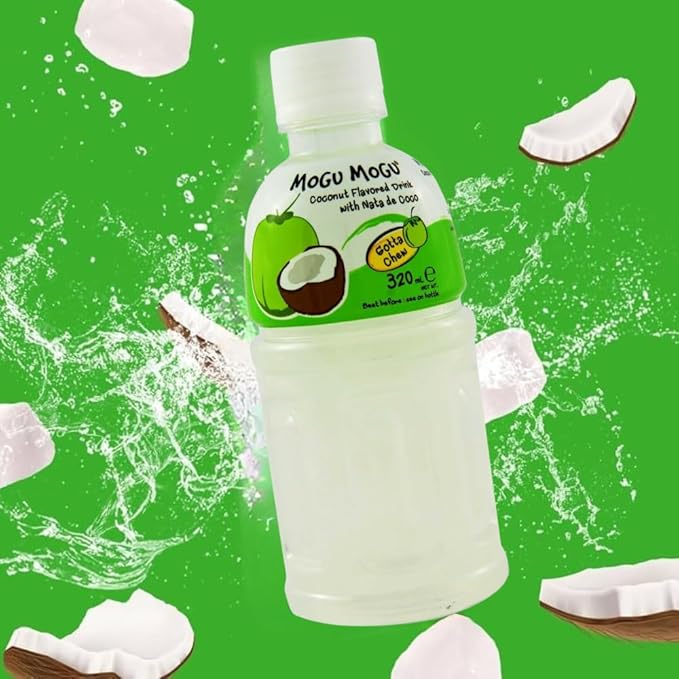 Mogu Mogu Juice with Nata De Coco Coconut 12 Pound (Pack of 6)