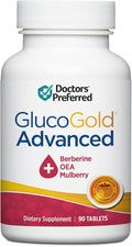 DOCTORS' PREFERRED Berberine with Cinnamon and Chromium GlucoGold Advanced 1000mg 90 Tablets