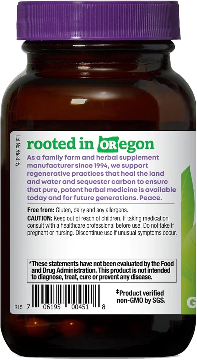 Oregon's Wild Harvest Nettle Quercetin Capsules Non-GMO Organic Herbal Supplements 60 Count