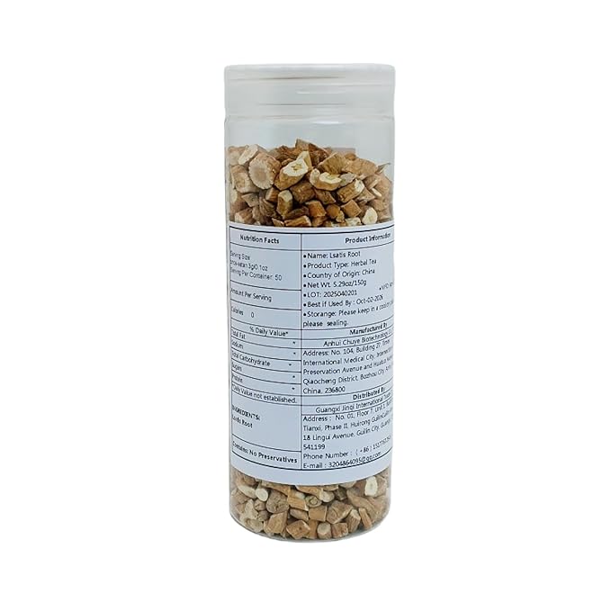 JINQI 2bottles Isatis Root Tea Banlangen- 板蓝根茶10.58oz/300g(5.29oz/150g*2) Chinese Herbal Tea Holiday Gifts Tea Gifts