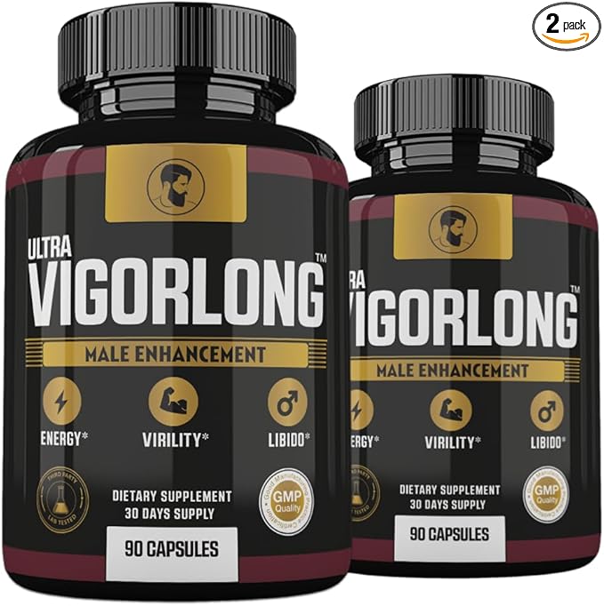 (2 Pack) Ultra VigorLong Supplement Advanced Formula Ultra Vigor Long for Men Ultra Vigorlong Capsules 180 Count