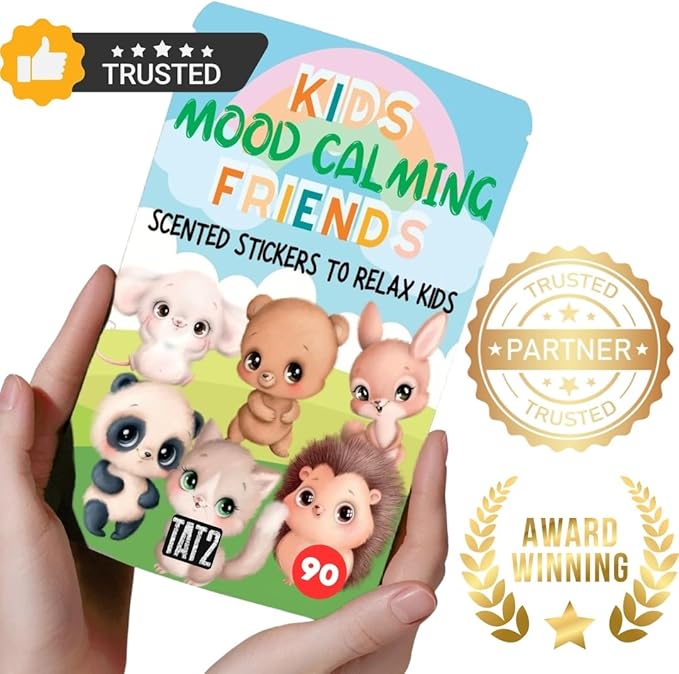 Mood Calming Stickers for Kids/Adults (90 Pack) – All Natural Patches Chemical and Drug Free Mood Support for Relaxation