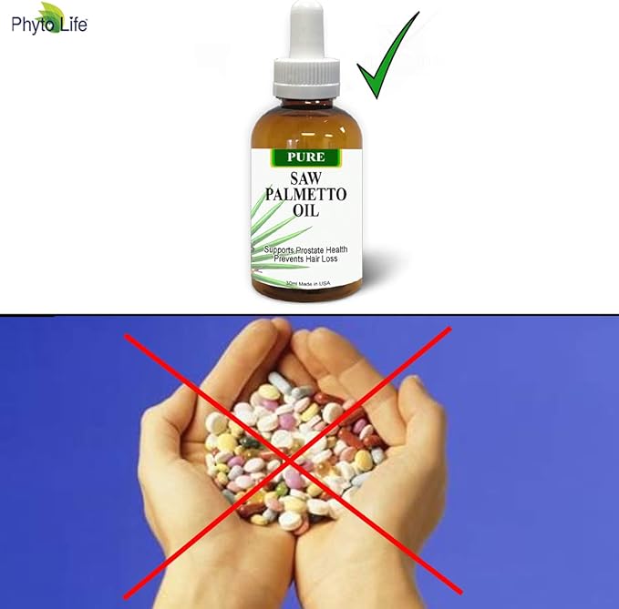 Pure Saw Palmetto Oil – 95-98% Concentrated Organic Extract – Liquid Saw Palmetto for Men &amp Women – Alternative to Capsules &amp Powder – 2 Fl Oz