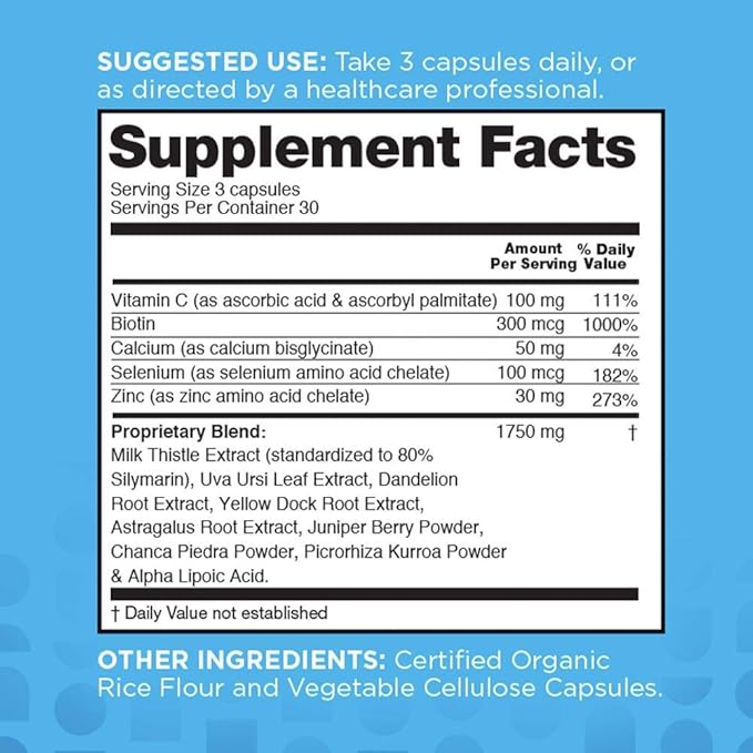 nbpure Liver Fend Liver Detox and Cleanse Milk Thistle and Liver Support Supplement 90 Count