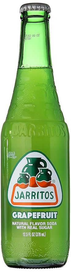 Jarritos Mexican Soft Soda Drink Grapefruit Mandarin Lime - Variety Pack 12.5oz Glass Bottle Pack of 12