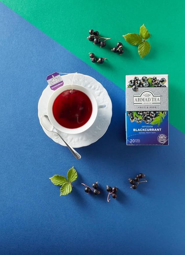 Ahmad Herbal Tea Variety Pack with Mixed Citrus Peppermint and Lemon Mixed Berries &amp Hibiscus Camomile &amp Lemongrass Wild Strawberry &amp Blackcurrant 20 bags each (Pack of 6)