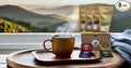 Split Oak Coffee Gift Set - 4 Medium Roast Coffees whole beans varieties: Peru Brazil Guatemala Ethiopia and 4 Assorted Delicious Chocolate Squares