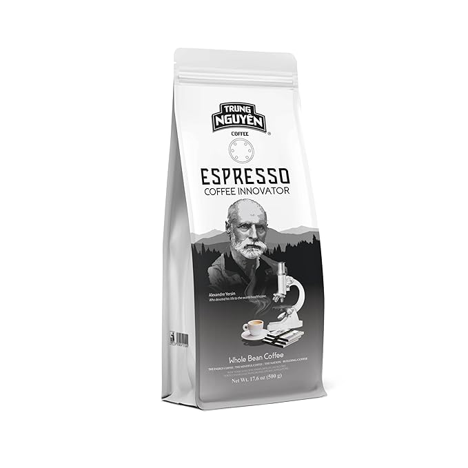 TRUNG NGUYEN LEGEND Espresso Innovator Blended Coffee Bean - Bag 17.6 Oz/500gr Arabica Blend Robusta Medium Roast Whole Beans Full Coffee Beans Perfect Flavor