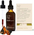 Chaga Mushroom Extract - Double Extracted Fruitbody Mushroom Tincture Antioxidants Hair Skin Nails Health (60 Servings)