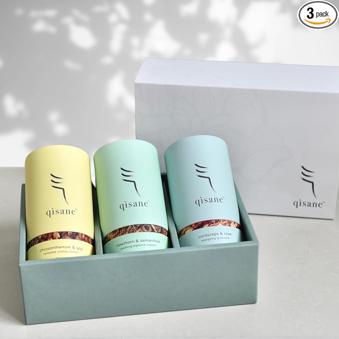 qìsane Special Discovery Box Edition I Herbal Tea Bags – 3 Blends With Floral Fruity Earthy Notes to Support Relaxation Digestion Energy – 15 Oversized Herbal Tea Bags (45 Cups)