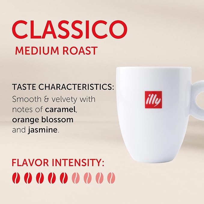 illy Coffee K Cup Pods for Keurig Machines Classico Medium Roast 100% Arabica Premium Italian Coffee 32 Count 1 Pack