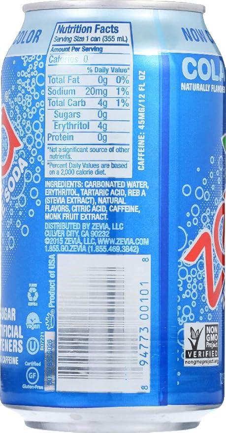 Zevia Soda Cola Cf 6pk