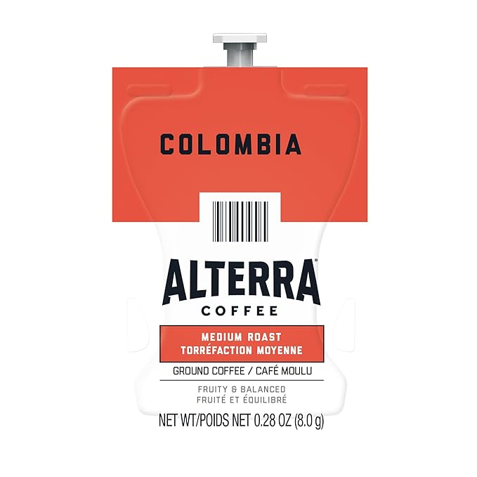 Flavia Alterra Colombia Coffee Freshpacks works only with Flavia Brewers Medium Roast (Case of 100)
