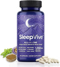 SleepVive - Herbal Natural Sleep Aid - All in One - Sleep Supplement with Melatonin L-Theanine GABA Valerian Root Passionflower Holy Basil | Support for Stressful Symptoms