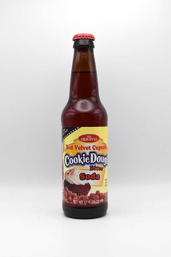 Generic Rocket Fizz Cookie Dough Soda Variety Pack| 12 Pack of 4 Unique Flavors of Soda Pop with Real Cane Sugar | 12 oz Glass Bottles in a Mixed 12 Pack Sampler with Crazy Soda Pop Bottle Opener