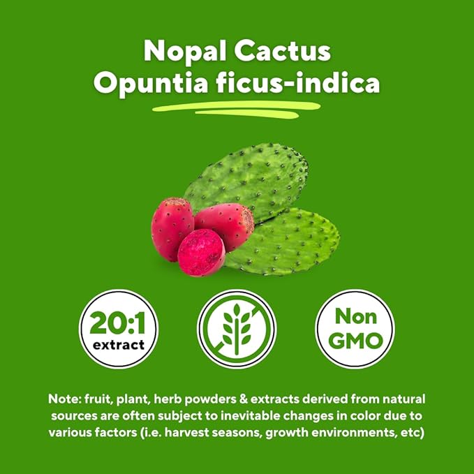 Vitapia Nopal Cactus Extract for Antioxidant Skin Metabolism Wellness Heart Health Support - 120 Veggie Capsules - Non GMO Gluten Free Supplement