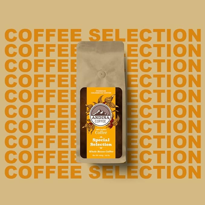 Andina Coffee Special Selection Ground Coffee Medium Dark Roast Authentic Colombian Coffee 100% Arabica 1LB (Pack of 1) (1)