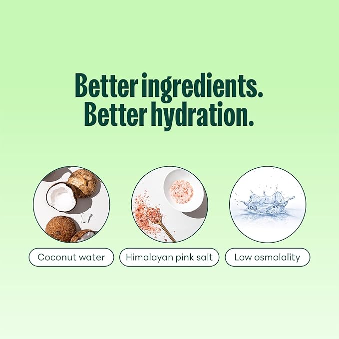 NOOMA Organic Electrolyte Sports Drink | Electrolyte Drink with Organic Coconut Water | Workout Hydration Drink with No Added Sugar | 30 Calories | Pack of 12 Sports Drinks (16.9oz) | Chocolate Mint