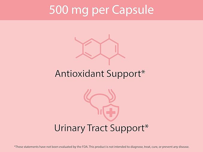KOYAH - Organic Cranberry Capsules – 500 mg Freeze-Dried Whole-Berry Vegan Non-GMO Supports Urinary Tract &amp Antioxidant Health 60 Capsules