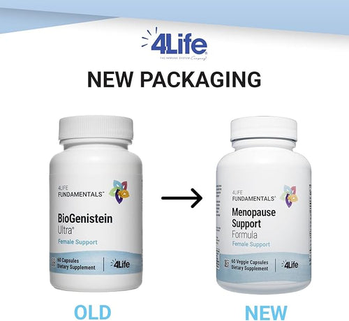 4Life - BioGenistein Ultra - Menopause Support Formula - Soy Isoflavones Black Cohosh &amp Chaste Tree with Quercetin &amp Turmeric - 60 Veggie Capsules