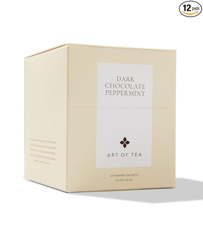 Art of Tea | 12 Count Sampler Box | Dark Chocolate Peppermint Dessert Tea